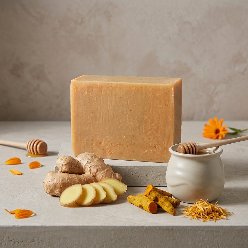 Sylvia's Turmeric Ginger and Honey Handmade Soap