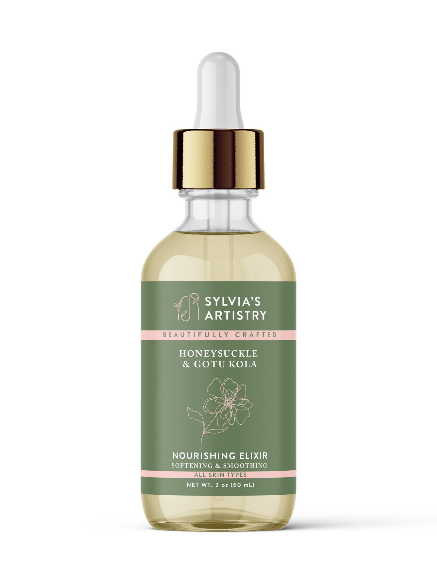 honeysuckle and gotu kola nourishing elixir for senstive, dry skin, skincare routine, natural skincare brand, pharmacist-formulated, holiday, birthday gift, skincare routine