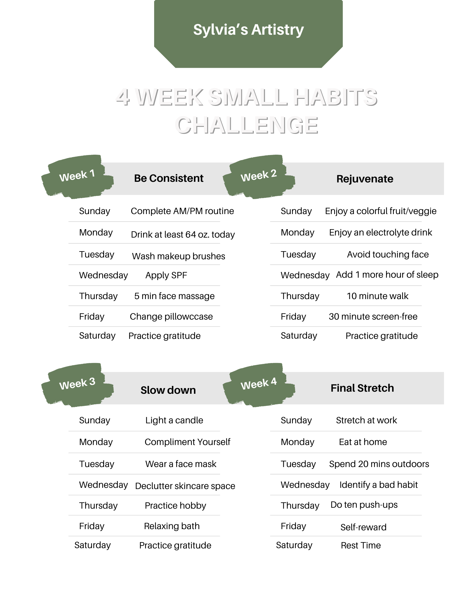 4 Week Fit, Fierce and Flawless Body Challenge (VIP)