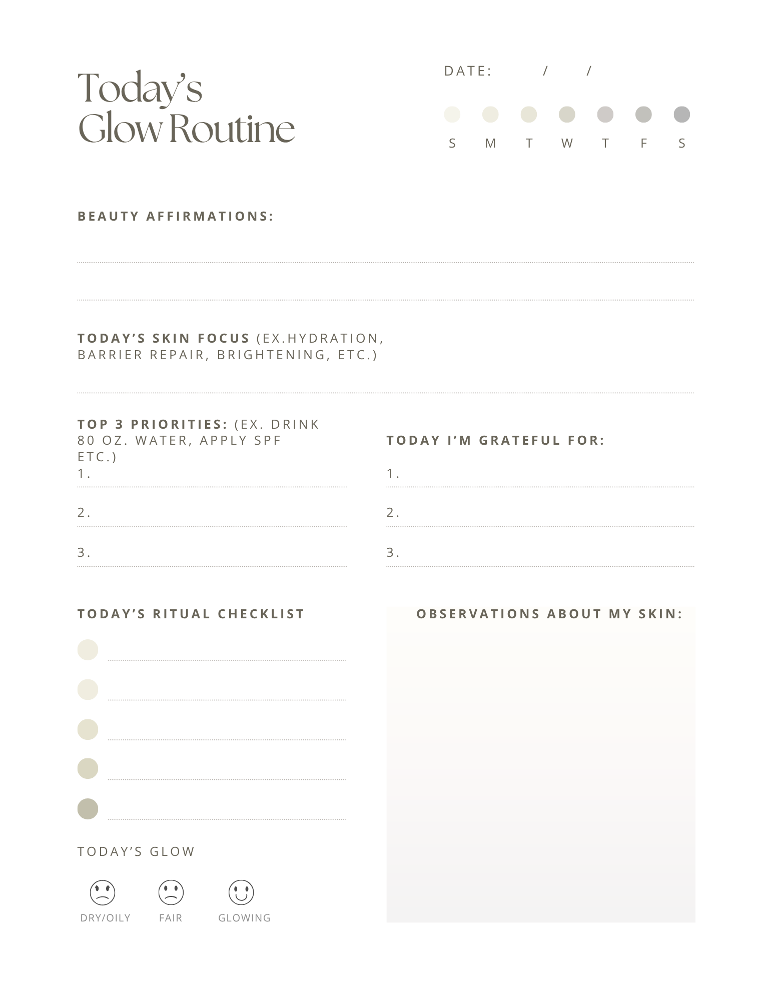 Simple Skin Care Journal (VIP)